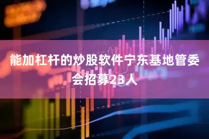 能加杠杆的炒股软件宁东基地管委会招募23人