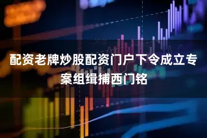 配资老牌炒股配资门户下令成立专案组缉捕西门铭